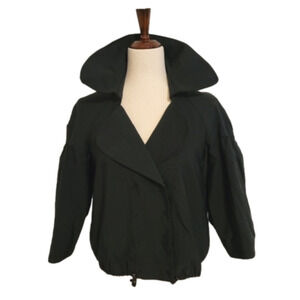 Nine West Dark Trench Coat with Statement Collar